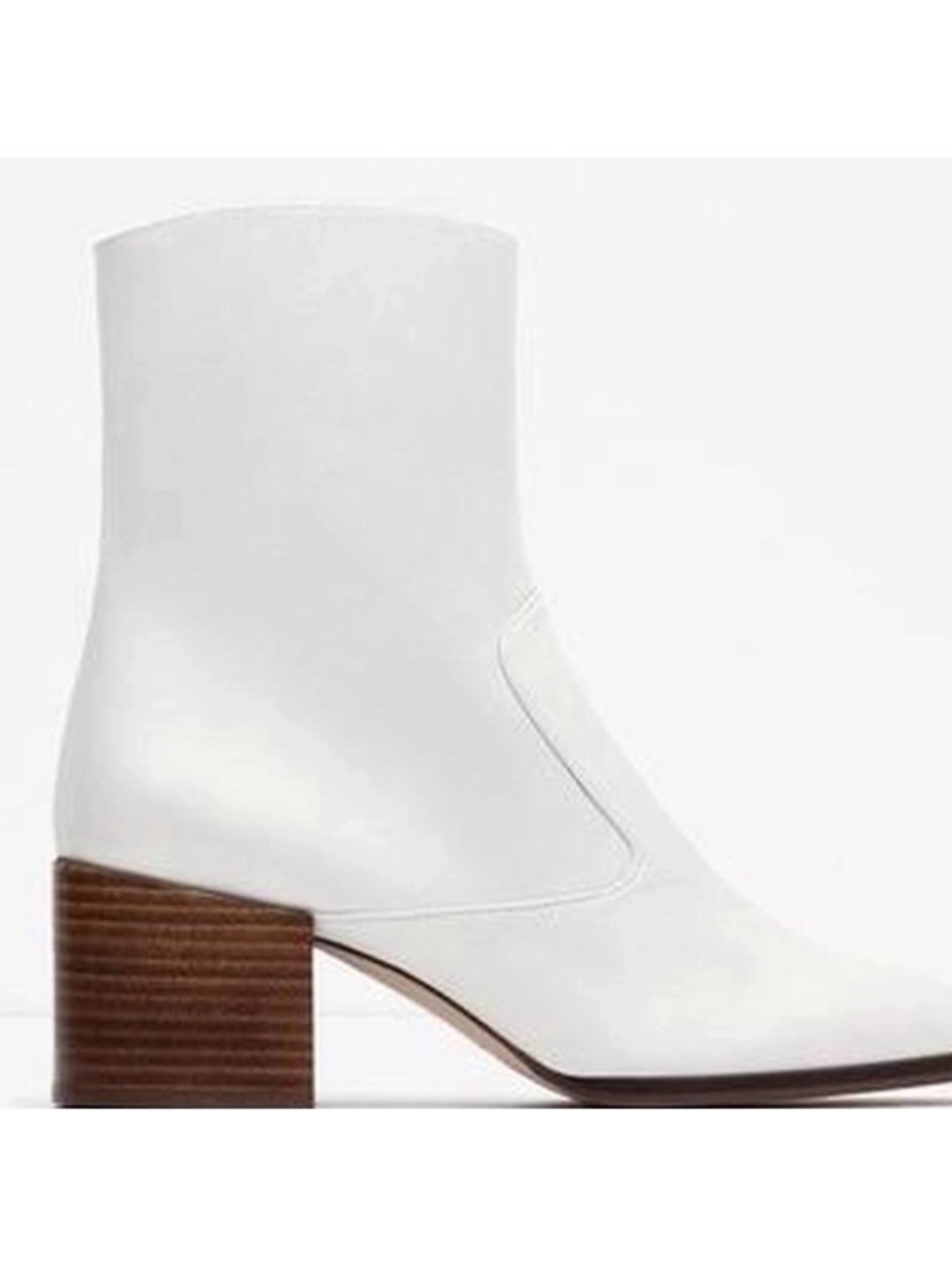 Zara white cowboy boots